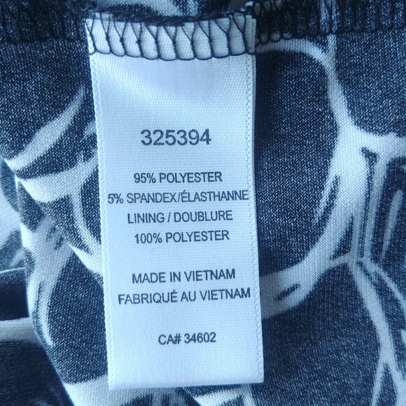 90s vibe Della Spiga Italy Black White Stretch Dress Optional Belt Size Medium - Picture 9 of 12